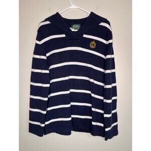 Lauren Ralph Lauren Navy and White Striped Sweater